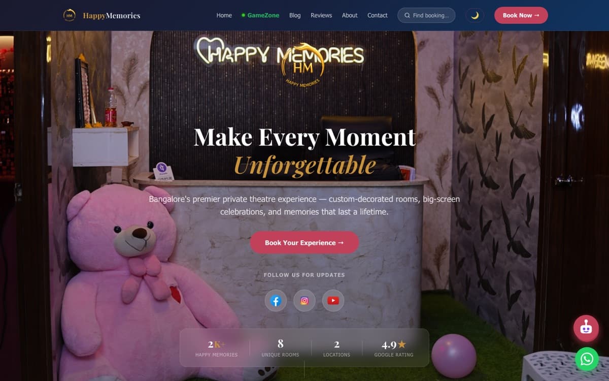Happy Memories — live site
